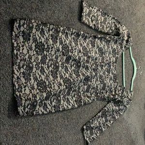 Dress with black flower pattern